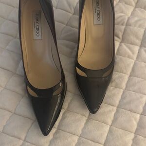 Jimmy Choo chocolate Patent Leather Heels